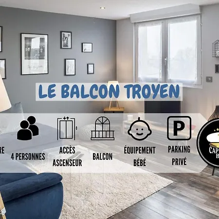 Le Balcon Troyen - Proche Hypercentre - 4 Pers. Apartment